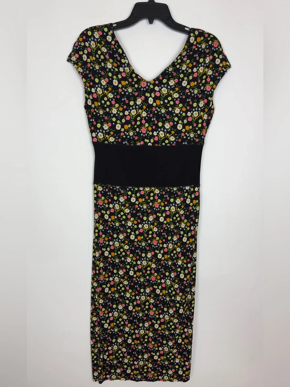 Tory Burch Juillet Vilette Ditsy Floral Midi Stretch Casual Dress Size Medium